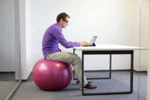 poor posture fitball